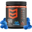 MTN OPS Yeti Pred-workout Powder Energy Drink z Creatine, 200mg Kofein & BCAA z Beta Alanine, 30-Serving Tub, Modra malina