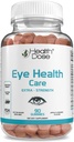 Zdravje Dose Eye Health Care Vitamini z Lutein Zeaksantin podporo oči sev, suhe oči in vizualno zmogljivost Apple & Orange Flavor 90 Gummies.