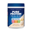 Čisti Beljakovine All-In-One Prašek, Vanilla - Whey & Collagen, visoke vlaknine, vitamini, brez dodanega sladkorja, ne-GMO, Gluten-free, 1,25lb