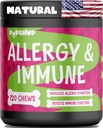 PupSnup- Alergija & Imunski probiotiki za pse- Alergija Chews, Sezonske alergije, kože in plašč dodatek 120 Soft Chews- Izdelano v ZDA