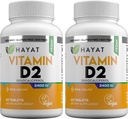 HAYAT Vitamini Veganski naravni vitamin D 2400 i.e., D2, certificiran halal (paket z 2)
