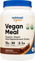 Nutricost Organic Vegan Meal zamenjava stresa v prahu (Chocolate) - Certified USDA Organic, Vegan, in Gluten Free