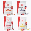 TB12 Elektrolit Powder za hitro hidracijo Tom Brady, 4-Pack Stickpacks (Lemonade, Blueberry Pomegranate, Fruit Punch & Peach Mango), naravni, enostaven za mešanje. Nizek sladkor, nizko kalorie (60 serving)