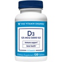 Vitaminska trgovina Vitamin D3 5000IU Softgel, podpira zdravje kosti in imunskega sistema, pomaga pri celični rasti in absorpciji kalcija, brez glutena in enkrat dnevno formulo (120 tablet)