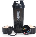 VECH Shaker plastenke za proteinske mešanice Tresavec Tresalec Puh Proof Steklenica za vodo Non Slip 3 Plast Twist Off 3 OZ s pladnjem tabletke za shranjevanje Protein Treaker Steklenica 16 OZ Shake Cup (črna)