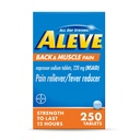 Aleve Back & Mišična bolečina Relief Naproxen Natrijeve tablete, Pain Reliever & Fever Reductor, Zdravilo za telo , 250 Število