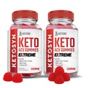 Upravičeni laboratoriji (2 paket Ketosyn Keto ACV Gummies Extreme 2000MG Ketosyn Keto Gummies Apple Cider Vinegar Oblikovan z Granit Beet Juice v prahu B12 Vegan Non GSO 120 Gummys