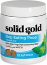 Polno zlato brez poo žveči za pse - koprofagija Deterrent & Stool Jedo Deterrent za pse, ki jedo pes Poop - Stop jesti Poop žveči s peppermint in probiotiki za Gut & pomoč za dihanje - 60ct