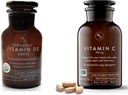 Movita Organic Vitamin D3 2500IU, steklenica Fermentirani Vitamin C 250mg steklenica