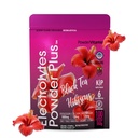 PrašekVitamin Elektroliti v prahu Plus (100 strežnikov) Črni čaj Hibiscus Elektrolit v prahu Keto, brez sladkorja, roza himalajska sol, 1000mg kalij, 120mg kalcij, 120mg magnezij, hidracija v prahu