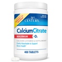 Vitamini iz 21. stoletja Kalcijev citrat Plus D3 Maksimalne tablete, 400