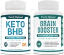 Čisto optimal Keto BHB Exogene Ketones dodatek + Premium Brain Supplement - Nootropic Brain Booster for Focus, Clarity, Izboljšan spomin, Koncentracija in boljši razpoloženj