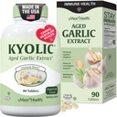 Maxi Health Kyolic Organic Česen dodatek - Kosher Česen Tablete s Kyolic stari česen ekstrakt za imuno podporo - Vegetarijanske česen tablete (90 število)