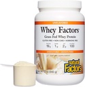 Whey Factors by Natural Factors, Grass Fed Whey Protein Concentrat, Aids Muscle Development and Imune Health, Unflavored, 12 Oz