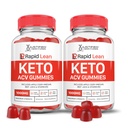 (2 paket) Rapid Lean Keto ACV Gummies Napredna Formula 1000MG Rapid Lean Keto Gummies Apple Cider Vinegar Oblikovan z Granatni beet Juice v prahu B12 Vegan Non GSO 120 Gummys