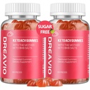 DREAVIO Keto ACV Gumies Napredno hujšanje brez sladkorja 1000mg Apple Cider kis za ženske in moške, Vegan Keto Apple Cider kis dodatek za odrasle