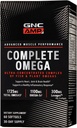 GNC AMP Popolna Omega, Podpira srce, Skupno, Zdravje možganov, 60 Štetje