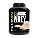 NutraBio Classic Whey Protein Powder- 25G Protein Per Scoop - Full-Spectrum Amino Acid Profile - Brez polnil, umetne barve, konzervansi - Nizko glikemični indeks - Kremasta Vanilla, 5 funtov