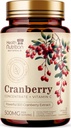 Brusnice tablete Dopolnilo 25,000mg - Sveže brusnice Enakovreden izvleček prahu z vitamini C & E - Serin Tract Health Support, Cran Berry Fruit, Sugar Free Formula, Ustekleničen v ZDA - 60 kapsul