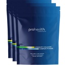 ProHealth Longevity Kolagen Peptides Prašek - za ljudi več kot 40. 20g Multi Collagen. 2g Pro-Collagen. Hialuronska kislina. Tip I, II, III, V, X za sklepe, kosti, lase, kožo, mišice, črevo - (3 pakiranja)
