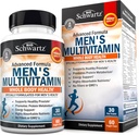 Moški multivitamin z vitaminom C A B D3 E cink za podporo imunskega sistema - Enkrat dnevno dodatek za energijo in srce - Antioksidanti in prebavni encimi za absorpcijo - mentalna jasnost in fokus podpora -60 Ct