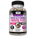 Kaya Naturals Myo & D-Chiro Inositol Plus Podpora za ženske, Vitamin B8-60 Kapsule