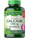 Resnica narave Kalcij 1200 mg Plus vitamin D3 5000 i.e. dodatki, 120 število (paket 3)