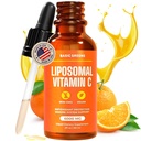 Liposomski vitamin C Tekoči 6000mg – visoka absorpcija Tekoči C dodatek za imuno podporo, Antioksidant in zdravje kože – Non-GMO, Vegan, Gentle Formula – 2 fl oz