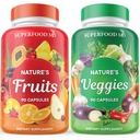 Superfood MD sadje in zelenjavo dodatek - celotna hrana naravna Superživila - z Aloe Vera - Soy Free- 90 Število (Pack od 2)