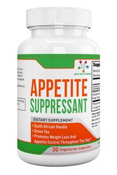 30 kapsul apetita - S. African Hoodia and Green Tea Extract Control Appetite, podpora hujšanje, povečanje energije in presnova, Izdelano v ZDA