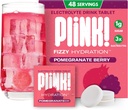 Plink! Fizzy Electrolyte tablete za odrasle in otroke – Granatna jagoda, 48ct – Family-friendly Daily Hydration – Nizki sladkor, Vegan, Keto Friendly, Non-GMO