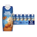 Čisti proteini, soljeni karamele Shake, pripravljeni za pitje in Keto prijateljski, vitamini A, C, D in E Plus cink za podporo imunskega zdravja, 11 Oz, 12 Count