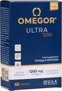 OMEGOR Omega 3 ribje olje 1200mg Ultra - 610mg EPA in 510 DHA Omega3 IFOS Certified - Visoka biološka razpoložljivost in brez pookusa (60 Caps)