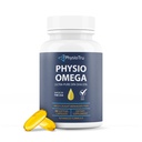 Fisio Omega 2400mg ribje olje z Omega 3 Maščobne kisline dodatek - Heart & Brain Health dopolnila za odrasle - Non-GMO, Burpless, Light Citrus Flavor, Trajno izvor - 60 Softgels, 30-dnevno oskrbo
