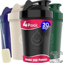 4 PAKIRANJE, 20 oz Shaker steklenice z žico Whiski za mešanice beljakovin 