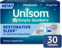 Unisom Enostaven Slumbers Restorativne tablete za spanje 30-Count, Melatonin 3mg