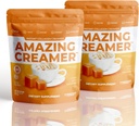 Superfoods Podjetje Amazing Creamer z Collagen - Keto Creamer-Hyaluronic Acid & MCT Oil - Brain Boost & Curbs Cravings - Podpira zdravo kožo in lase - Dietno-prijazno [60 Servings] [Salted Caramel]