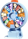 Zoksi velike tablete Organizator, Daily Pill Box za 7 ali 14 dni, Wall-Mountable tablet Dispenser Hold za medicino, Vitamin ali dopolnila, Tedenske tablete Primer z Easy Press Gumb (modra)