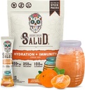 Na zdravje 2-v-1 Hidracija paketi + Immuniteta Elektroliti v prahu, mandarinščina - Agua Fresca Drink Mix, Elderberry, Dairy & Soy Free, Non-GMO, Gluten Free, Vegan, Low Calorie, 1g Sladkor (15 Serving)
