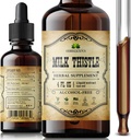 Milk Thistle Jetra Detox – Vse naravno Silimarin ekstrakt za čiščenje jeter, Imunska podpora in zdravje kože – Herbal Milk Thistle dodatek – 4 fl oz