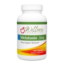 Wellness Resources 0.5mg Melatonin Kapsule - Naravni Sleep Support Supplement - Gluten Free Sleep Aid, Conservative Free, Tested iz tretje strani, Brez dodanih sladkorjev, 180 Kapsule