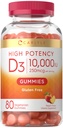 Carlyle Vitamin D3 10000iu Gumiji za odrasle 