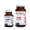 Metageniki Bundle - D3 10.000 + K & MetilCare - 60 kapsul D3 za imuno podporo, zdravje kosti in srce* - 120 kapsul MetilCare za presnovo in metilacijo homocisteina