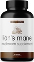 Ultra6 Nutrition Organic Lions Mane kapsule - Levi Mane dodatek z Reishi, in Cordyceps - Imunsko zdravje in kognitivni dodatek za odrasle (90 Veggie kapsule)