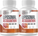 Liposomski astaksantin Dodatek 24MG, maksimalna absorpcija, antioksidant močnejši od VIT C, brez GMO & gluten - 120 Mehčalci( oskrba 4 mesece)