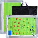 Pure Vie Magnetic Soccer Coaching Tactics Board, Prenosni Nogomet Clipboard za trenerje Nogomet Dry Erase Whiteboard strategija Taktični Blackboard nogometni trener Board z označevalci igralca, Pen in Eraser