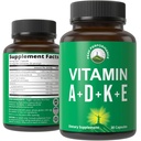 Vrhunska zmogljivost Vitamini D 5000 iu + A + K + E Vse v 1 Enostavno za pogoltniti Vegansko kapsulo. ADK vitamin dodatek z E D3 K2. Esencialni vitamini za razpoloženje, Imunsko, kost, vid, srce