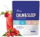 VivoNu Calm & spanja v prahu pijača Mix Raspberry L Theanine Ksm-66 Ashwagandha Magnezij Glicinate Vitamin D 3 Dodatki za sprostitev in fokus (VSC M2)