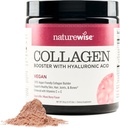NatureWise Vegan Colagen Powder - Booster Formula za zdrave lase, kožo, in nohti s hialuronsko kislino, vitamin C in E, Beljakovine - Mixed Berry Flavor - Dairy-free, Non-GMO - 15 servies